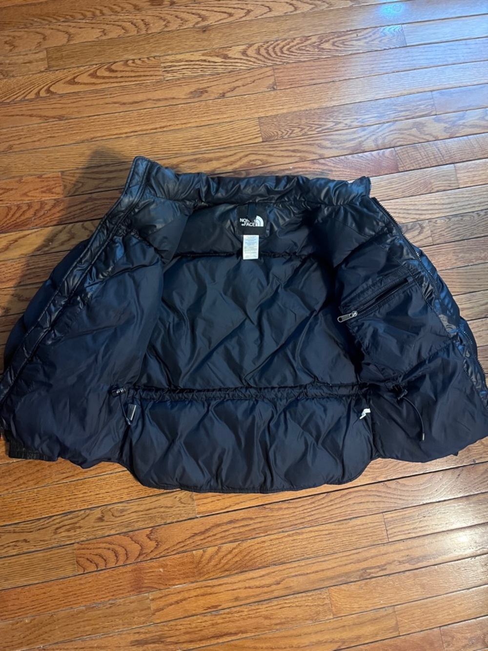 The North Face Black Puffer Coat with Elastic Hem - Picture 6 of 16